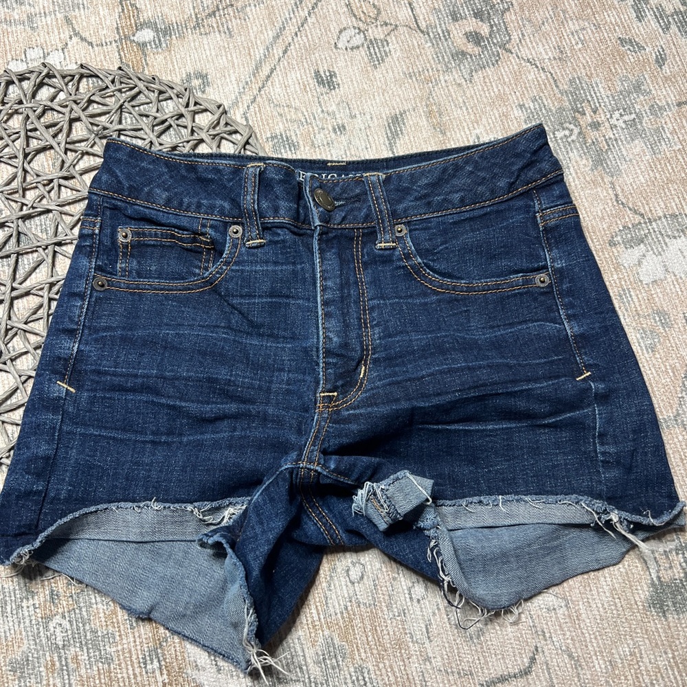American Eagle Outfitters Dark Blue cuffed shorts